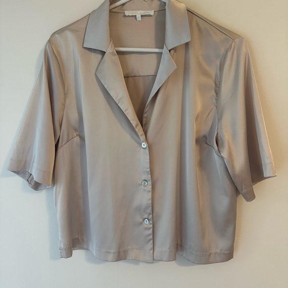 Champagne button up blouse - Picture 1 of 2